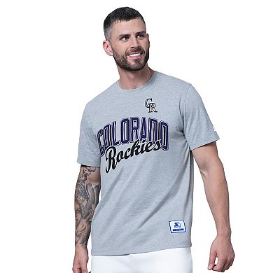 Men's Starter Purple/Heather Gray Colorado Rockies Two-Pack T-Shirt Set