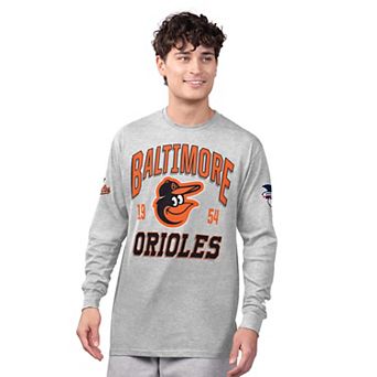 Men's Starter Gray/Orange Baltimore Orioles Two-Pack Long Sleeve & Short Sleeve T-Shirt Set