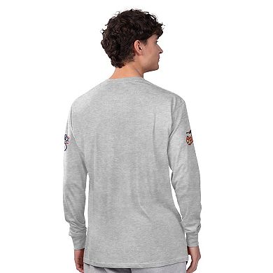 Men's Starter Gray/Orange Baltimore Orioles Two-Pack Long Sleeve & Short Sleeve T-Shirt Set