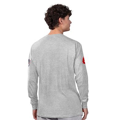 Men's Starter Gray/Navy Boston Red Sox Two-Pack Long Sleeve & Short Sleeve T-Shirt Set