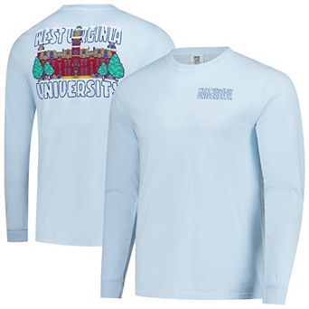 Men's Image One Light Blue West Virginia Mountaineers Frosted Dreams Comfort Colors Long Sleeve T-Shirt
