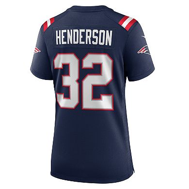 Women's Nike TreVeyon Henderson Navy New England Patriots Game Jersey