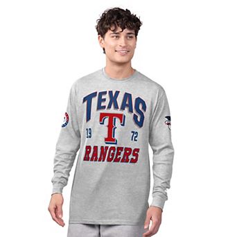 Men's Starter Gray/Royal Texas Rangers Two-Pack Long Sleeve & Short Sleeve T-Shirt Set