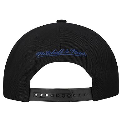 Men's Mitchell & Ness Black Tampa Bay Lightning Retro Script Colorblock Snapback Hat