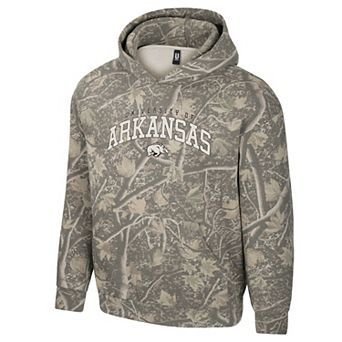 Men's Uscape Apparel Camo Arkansas Razorbacks Back Bay Fleece Hoodie
