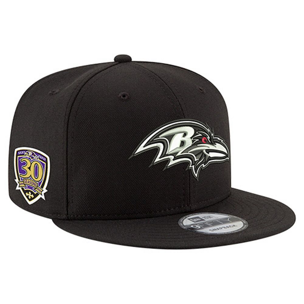 Men's New Era Black Baltimore Ravens 30th Anniversary 9FIFTY