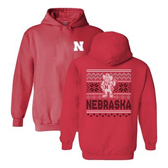 Youth Scarlet Nebraska Huskers Classic Holiday Sweater Hoodie