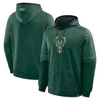 Men's Fanatics Hunter Green Milwaukee Bucks Pick & Roll Defender Pullover Hoodie