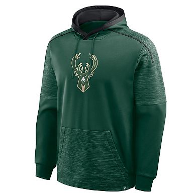 Men's Fanatics Hunter Green Milwaukee Bucks Pick & Roll Defender Pullover Hoodie