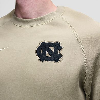 Men's Nike Olive North Carolina Tar Heels Tech Fleece Raglan Sweatshirt