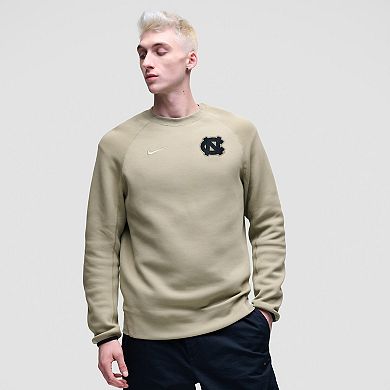 Men's Nike Olive North Carolina Tar Heels Tech Fleece Raglan Sweatshirt
