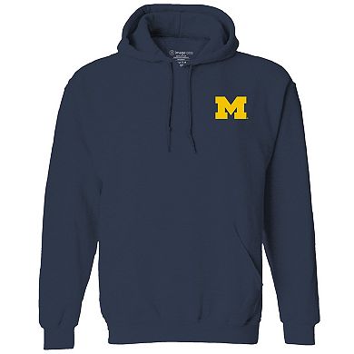 Youth Navy Michigan Wolverines Classic Holiday Sweater Hoodie