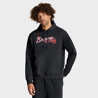 Men's Nike Black Atlanta Braves Club Hoodie
