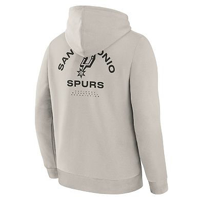 Men's Fanatics Off White San Antonio Spurs Crossover Collection Blocked Shot Premium Pullover Hoodie