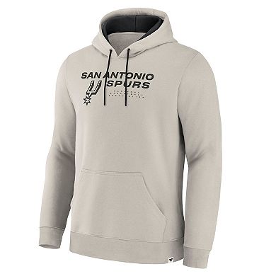 Men's Fanatics Off White San Antonio Spurs Crossover Collection Blocked Shot Premium Pullover Hoodie