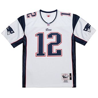 Men's Mitchell & Ness Tom Brady White New England Patriots 2000 Big & Tall Legacy Replica Jersey