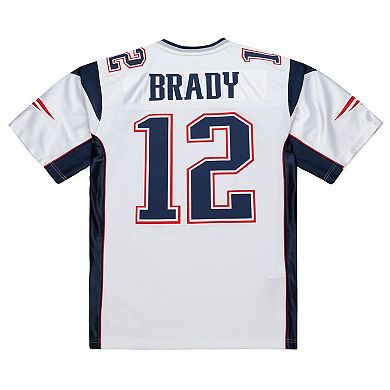 Men's Mitchell & Ness Tom Brady White New England Patriots 2000 Big & Tall Legacy Replica Jersey