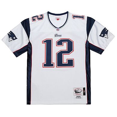 Men's Mitchell & Ness Tom Brady White New England Patriots 2000 Big & Tall Legacy Replica Jersey