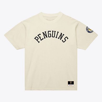 Unisex Mitchell & Ness Cream Pittsburgh Penguins Arched Team T-Shirt