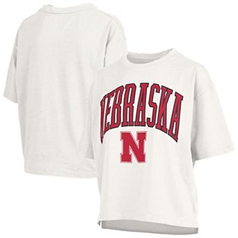 Women's Pressbox White Nebraska Huskers Nelson T-Shirt