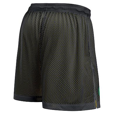Men's Nike Black/Yellow Oregon Ducks Courtside Standard Issue Dri-FIT Reversible Shorts