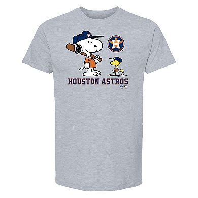 Youth Heather Gray Houston Astros Peanuts Snoopy T-Shirt