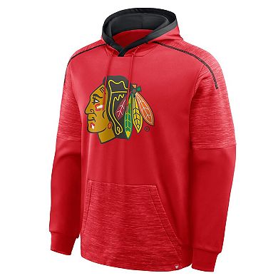 Men's Fanatics Red Chicago Blackhawks Goaltender Defender Pullover Hoodie