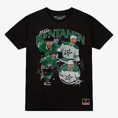 Men's Mitchell & Ness Mikko Rantanen Black Dallas Stars Player Collage T-Shirt