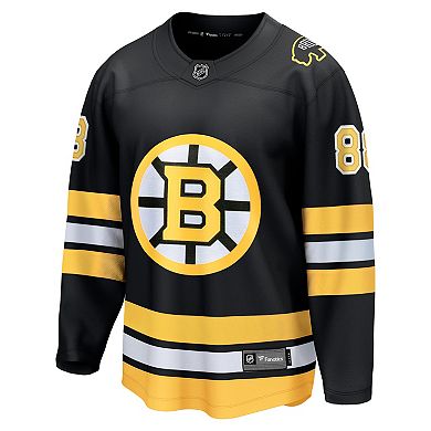 Men's Fanatics David Pastrnak Black Boston Bruins Home Breakaway Jersey