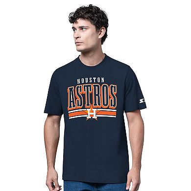 Men's Starter Gray/Navy Houston Astros Two-Pack Long Sleeve & Short Sleeve T-Shirt Set