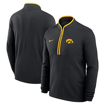 Men's Nike Black Iowa Hawkeyes Courtside Victory Dri-FIT Half-Zip Pullover
