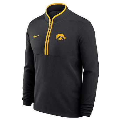 Men's Nike Black Iowa Hawkeyes Courtside Victory Dri-FIT Half-Zip Pullover