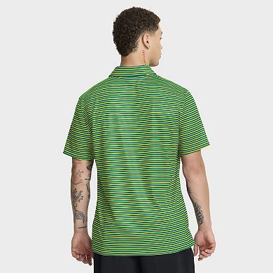 Men's Nike Green Oregon Ducks 2025 Coaches Premium Tour Stripe Dri-FIT Polo