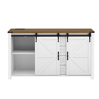Merax 55.1-Inch Sideboard with Storage,Farmhouse Storage Cabinet