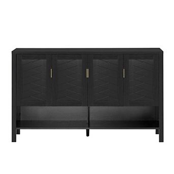 Merax 55.1'' Storage Sideboard with 4 Doors,Multi Functional Buffet with Open Shelf