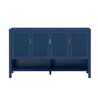 Merax 55.1'' Storage Sideboard with 4 Doors,Multi Functional Buffet with Open Shelf