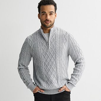 Men's Sonoma Goods For Life® Fisherman Quarter-Zip Sweater