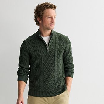 Men's Sonoma Goods For Life® Fisherman Quarter-Zip Sweater