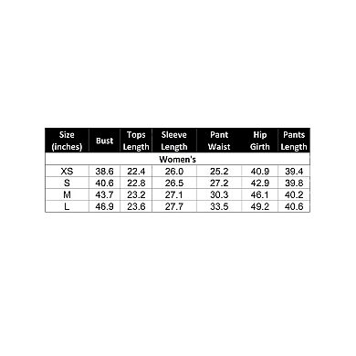 Women's 2 Piece Pajama Sets Christmas Deer Long Sleeves Tee and Pants Loungewear