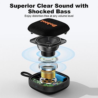 Portable Speakers Wireless Ipx7 Waterproof Mini Playtime Loud Stereo Sound Built-in Microphone Small