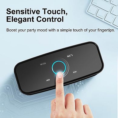 Touch Soundbox Touch Wireless With Sound Bass Ipx5 Waterproof Playtime Handsfree Office Home Outdoor