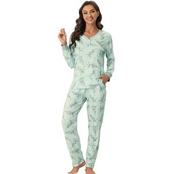 Women's ChristmasTree Sleepwear Long Sleeve Tee with Pants Loungewear Family Pajama Sets