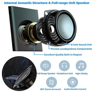 Computer Compact Size With Headphone Jack Enhanced Bass Volume Control Stereo 3.5mm Multimedia