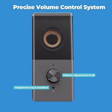 Computer Compact Size With Headphone Jack Enhanced Bass Volume Control Stereo 3.5mm Multimedia