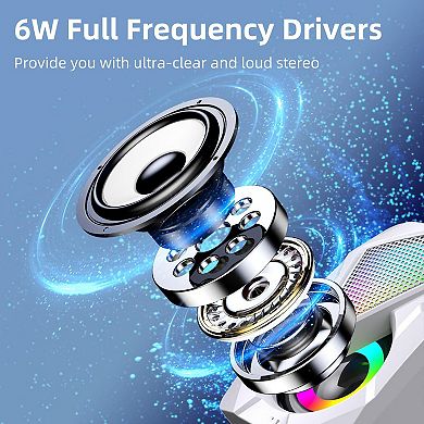 Light Computer Speakers Desktop Usb-powered Stereo Portable Small Laptop Monitor With 3.5mm Input