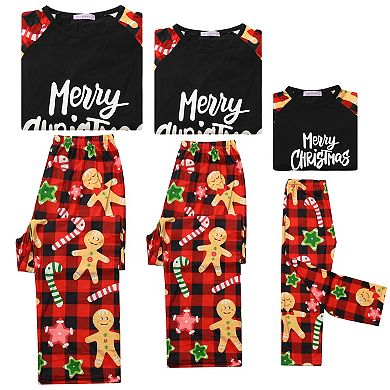 Children's Christmas Sleepwear Long Sleeve Tee with Pants Lounge Family Pajama Sets