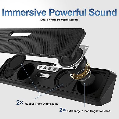 Desktop Computer Speakers Laptop Tablet Wired Mini Sound With Stereo Vibrating Diaphragms Flowing