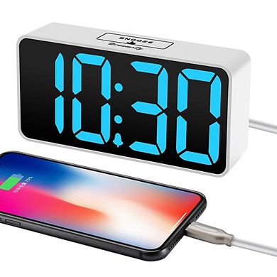 Digital Alarm Clock Alarm Charging Port Bedside Bedroom Clock Small Digital Alarm Clock Bedroom