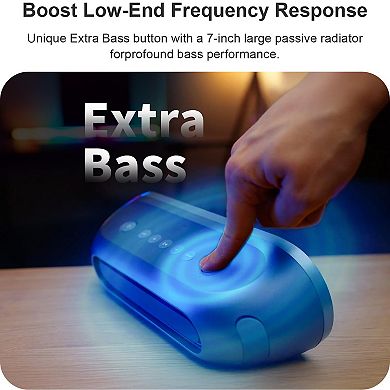 Mirror Light Soundbox Pro+ P400 Loud Stereo Sound Deep Bass Playtime Cool Mirror Lights Ipx5