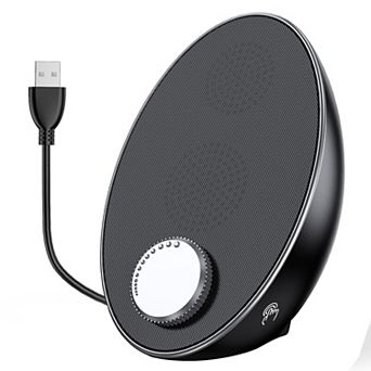 Computer Speakers Desktop Portable Plug-n-play Laptop External With Easy-access Volume Knob/clear